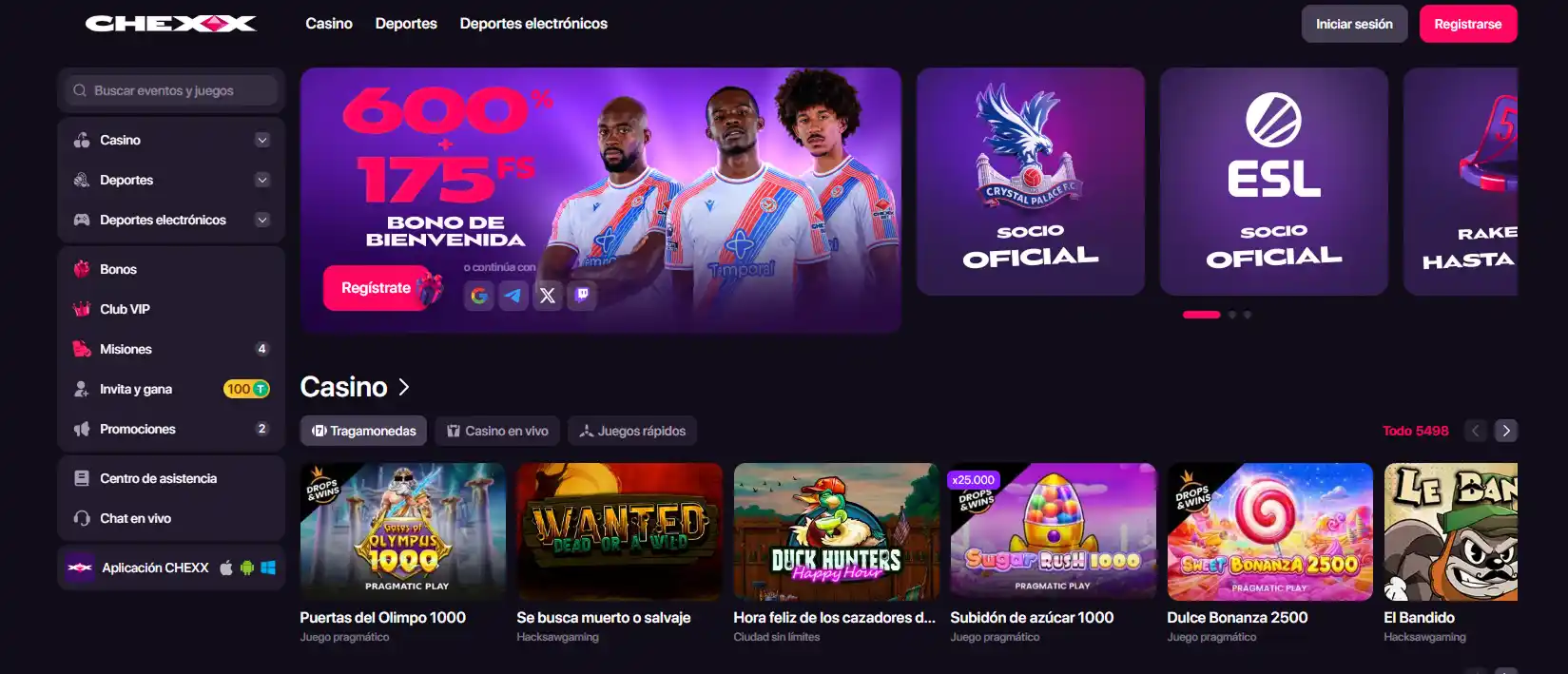 Interfaz de CHEXX